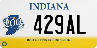 IN license plate 429AL