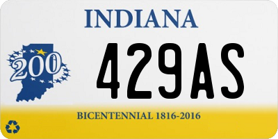 IN license plate 429AS