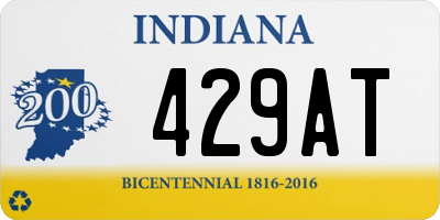 IN license plate 429AT