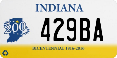 IN license plate 429BA