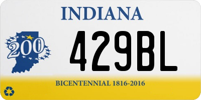 IN license plate 429BL