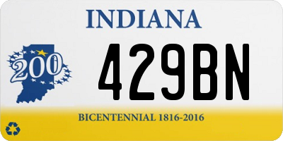 IN license plate 429BN