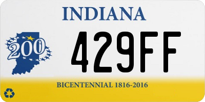 IN license plate 429FF