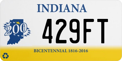 IN license plate 429FT