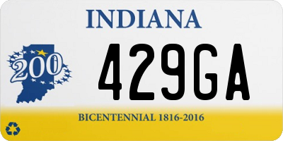 IN license plate 429GA