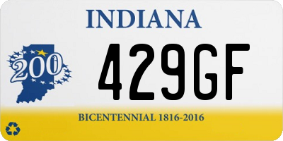 IN license plate 429GF