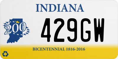 IN license plate 429GW