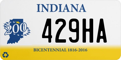 IN license plate 429HA