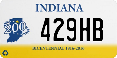 IN license plate 429HB