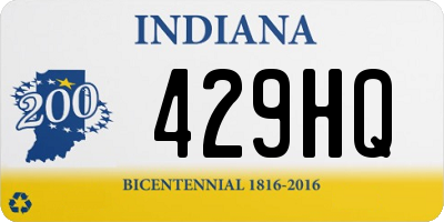 IN license plate 429HQ