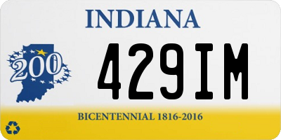 IN license plate 429IM