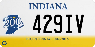 IN license plate 429IV