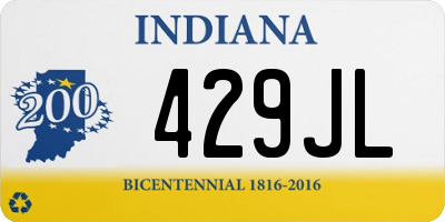IN license plate 429JL