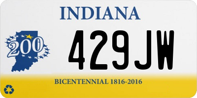 IN license plate 429JW