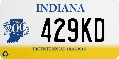 IN license plate 429KD