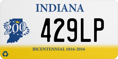 IN license plate 429LP