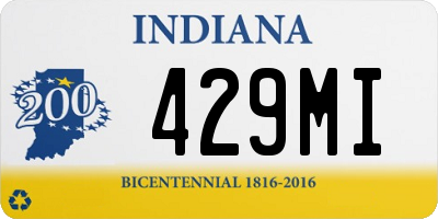 IN license plate 429MI