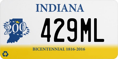 IN license plate 429ML