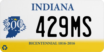 IN license plate 429MS