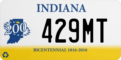 IN license plate 429MT