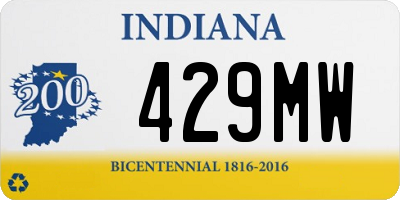 IN license plate 429MW