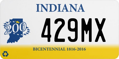 IN license plate 429MX