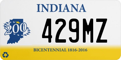 IN license plate 429MZ