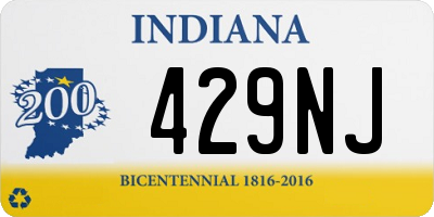 IN license plate 429NJ