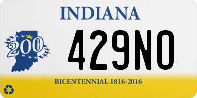IN license plate 429NO