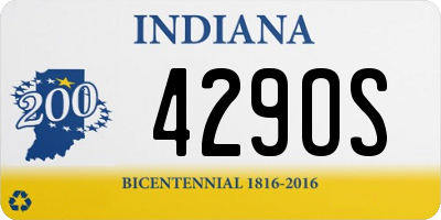 IN license plate 429OS