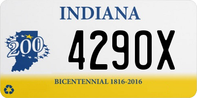 IN license plate 429OX