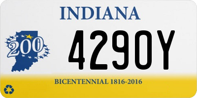 IN license plate 429OY
