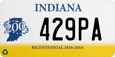 IN license plate 429PA