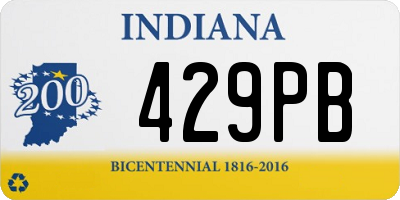 IN license plate 429PB