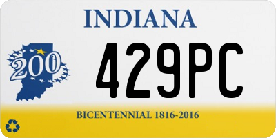 IN license plate 429PC