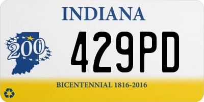 IN license plate 429PD