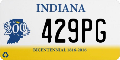 IN license plate 429PG