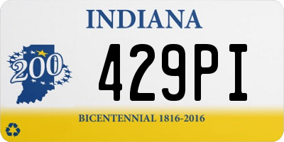 IN license plate 429PI