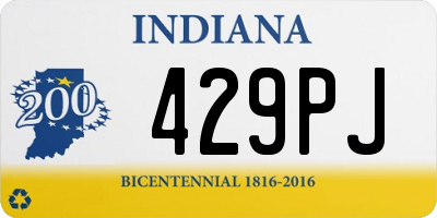 IN license plate 429PJ