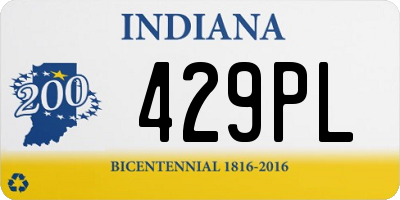 IN license plate 429PL