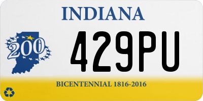 IN license plate 429PU