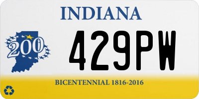 IN license plate 429PW