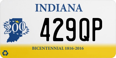 IN license plate 429QP
