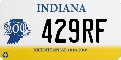 IN license plate 429RF