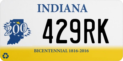 IN license plate 429RK