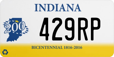 IN license plate 429RP