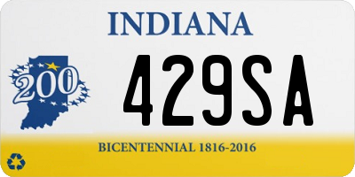 IN license plate 429SA