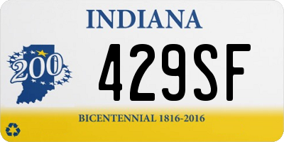 IN license plate 429SF