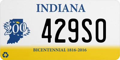 IN license plate 429SO