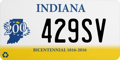 IN license plate 429SV